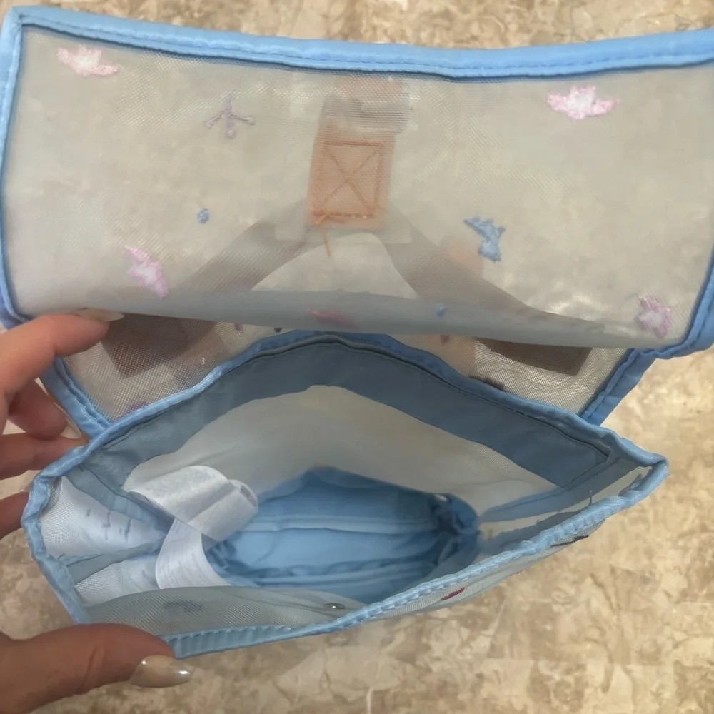 Disney Frozen 2 Sheer Mesh Kids Swim/Beach Backpack Blue Mini Bag